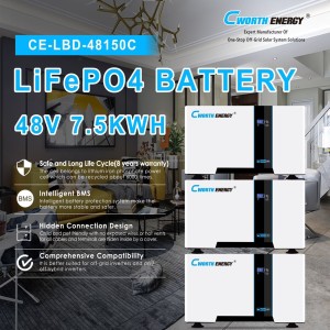 C worth energy 7.5 kWh lithium battery 48v