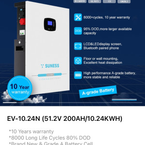 Suness Ev SERIE 10.2 kWh lithium battery 200ah 8000 cycles