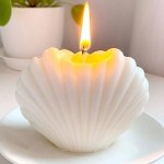 Scented wax seashell shaped candle
