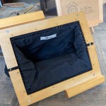 Handmade black clutch bag