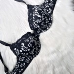 Women Lingerie Seamless Adjustable Bra Sexy Comfortable Nylon Flower Print One-Piece Underwear Breathable