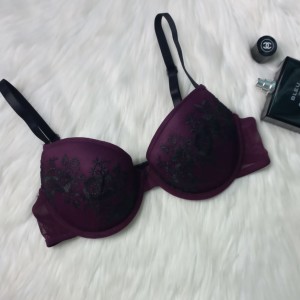 Infinity Lace Trim Full Cup Push Up Bra