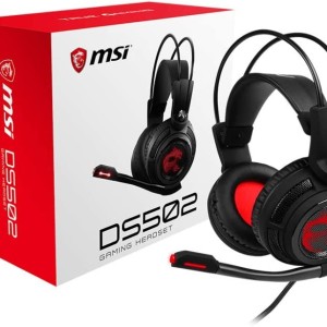 MSI Gaming Headset With Microphone, Enhanced Virtual 7.1 Surround Sound, Intelligent Vibration System (DS 502)