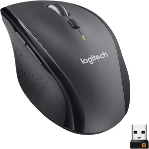 Logitech – M705 Marathon Wireless Optical Mouse With 5 Programmable Buttons – Black
