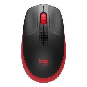 Logitech M190 Full-Size Wireless Mouse – Red Black – 910-005908
