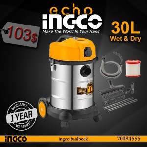 30L Vacuum Cleaner 1400W Ingco