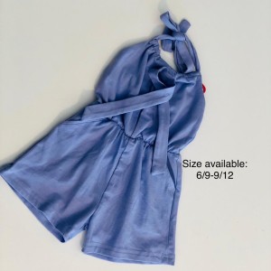 Children's Summer Sleeveless Halter Collar Suspender Short Jumpsuit